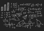 黑板上的数学物理公式图案