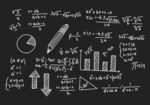 黑板上的数学与图表元素