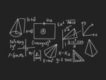 黑板上的立体几何数学公式