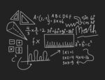 黑板上的数学涂鸦与公式