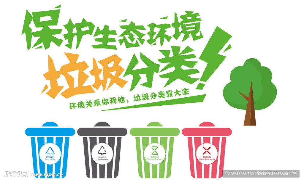 保护生态 践行垃圾分类文化墙