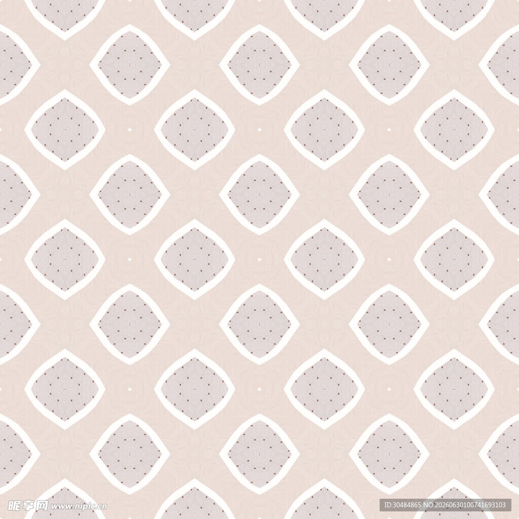 浅粉简约几何正方形花纹图案