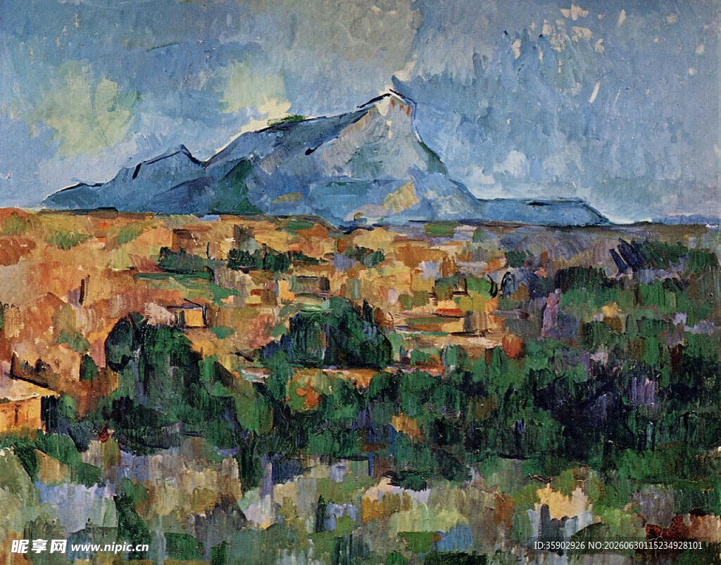 田园山色油画风景