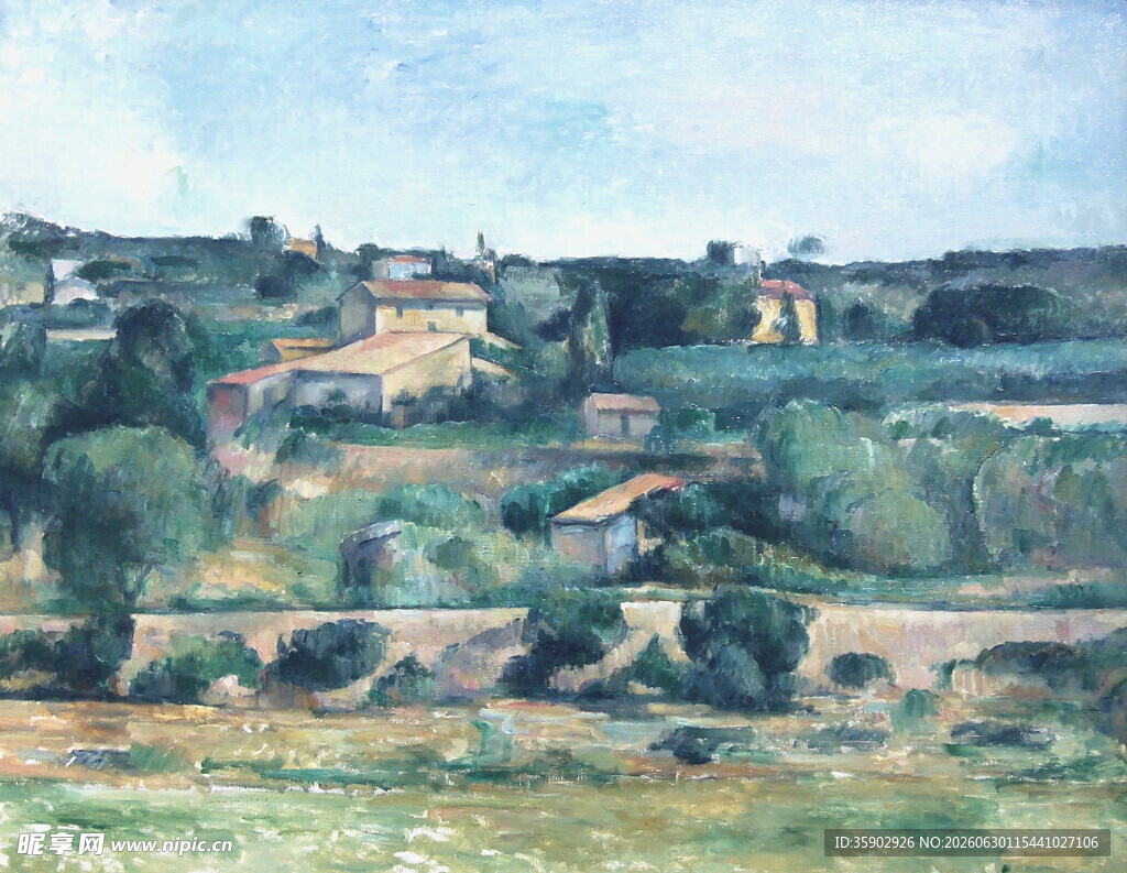 乡村田园风景油画