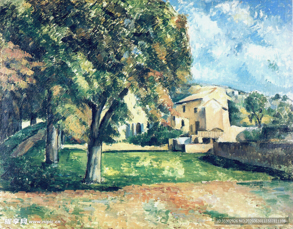 乡村田园风景油画