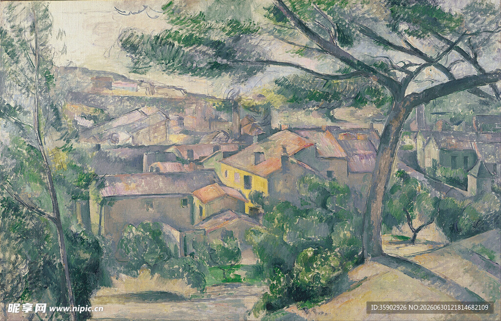 乡村风景油画景观描绘