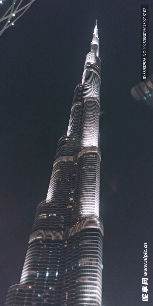 迪拜塔夜景