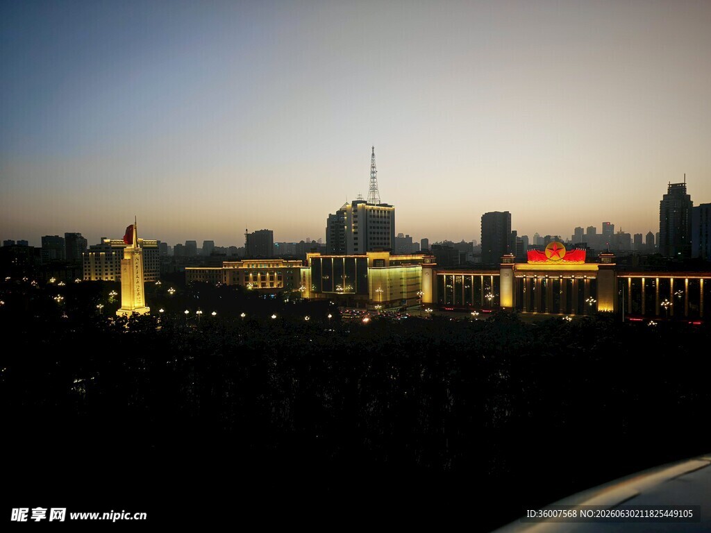 南昌夜景南昌起义纪念馆