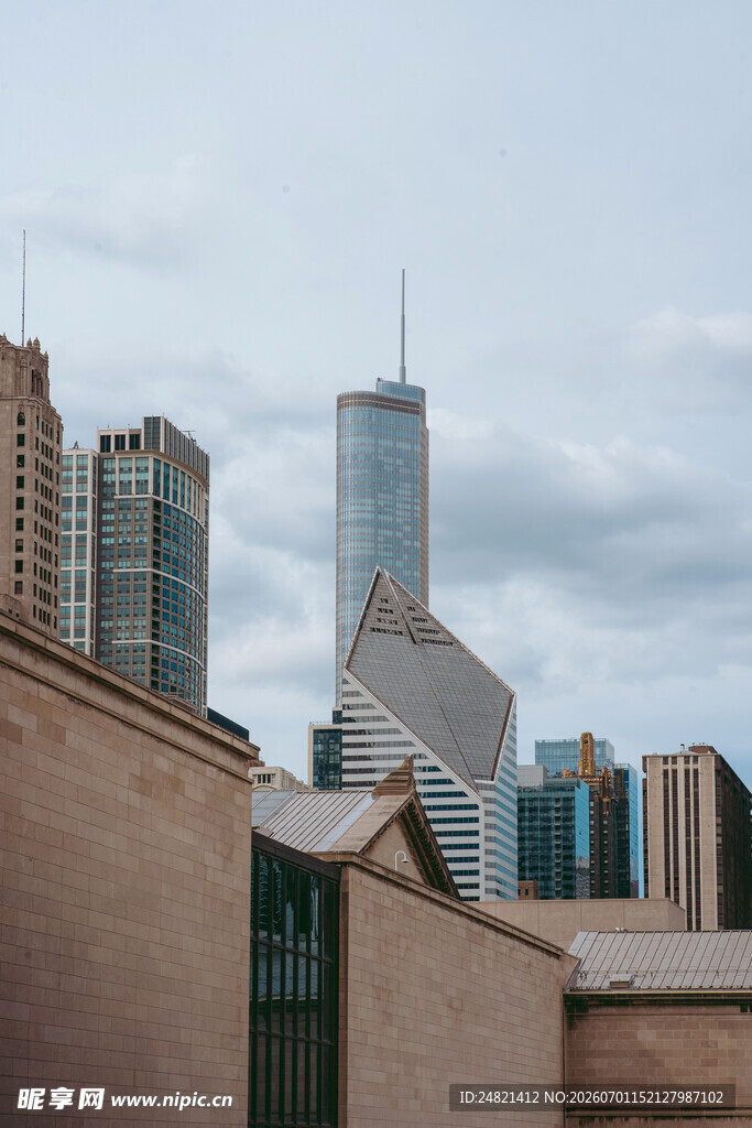 城市天际线中的建筑景观
