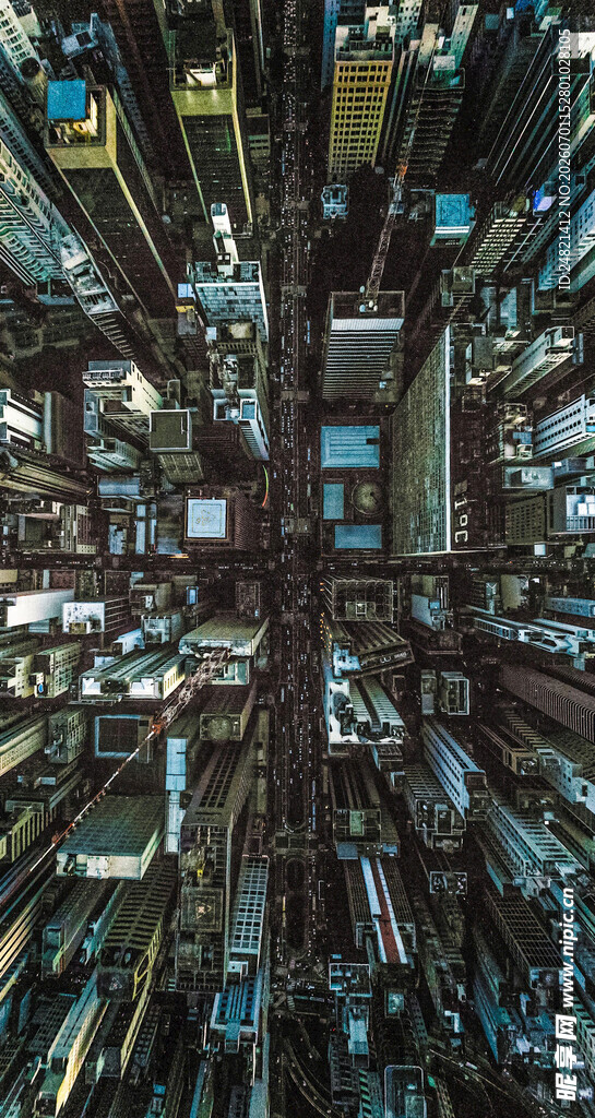 城市建筑鸟瞰独特景观