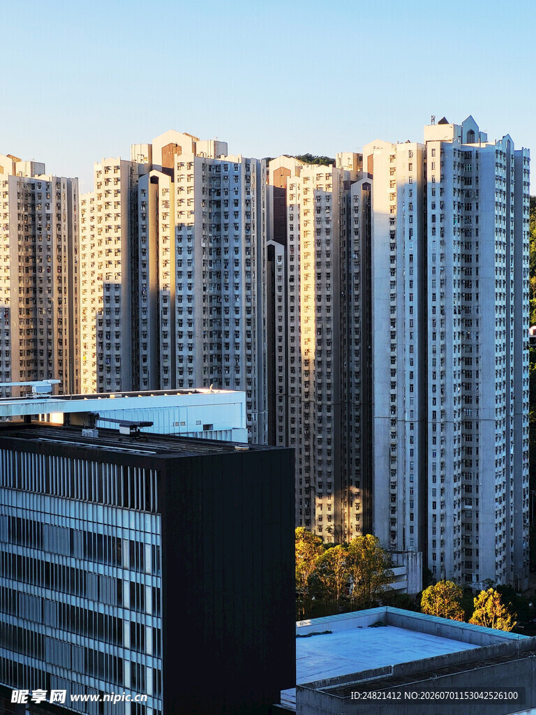 城市林立高楼景观