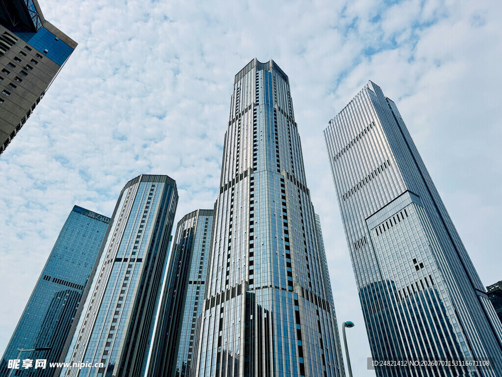 都市摩天大楼建筑群