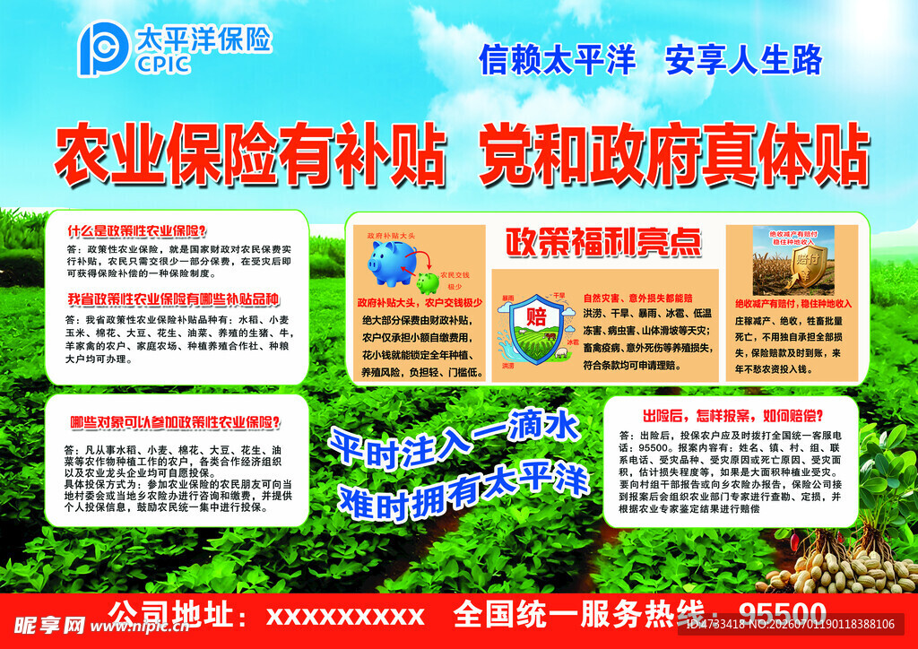 农业保险宣传单