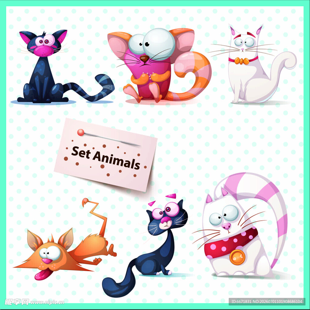 可爱卡通猫咪形象集合