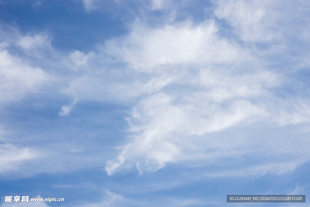蓝天白云的美丽天空景象