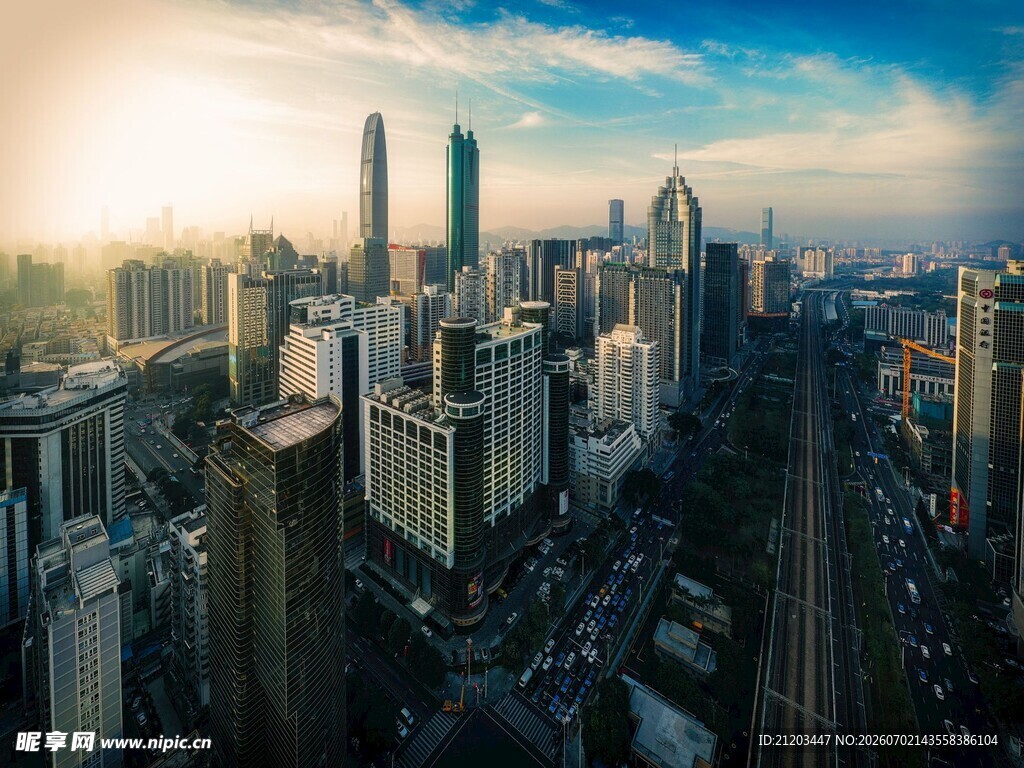 城市天际线繁华都市景观