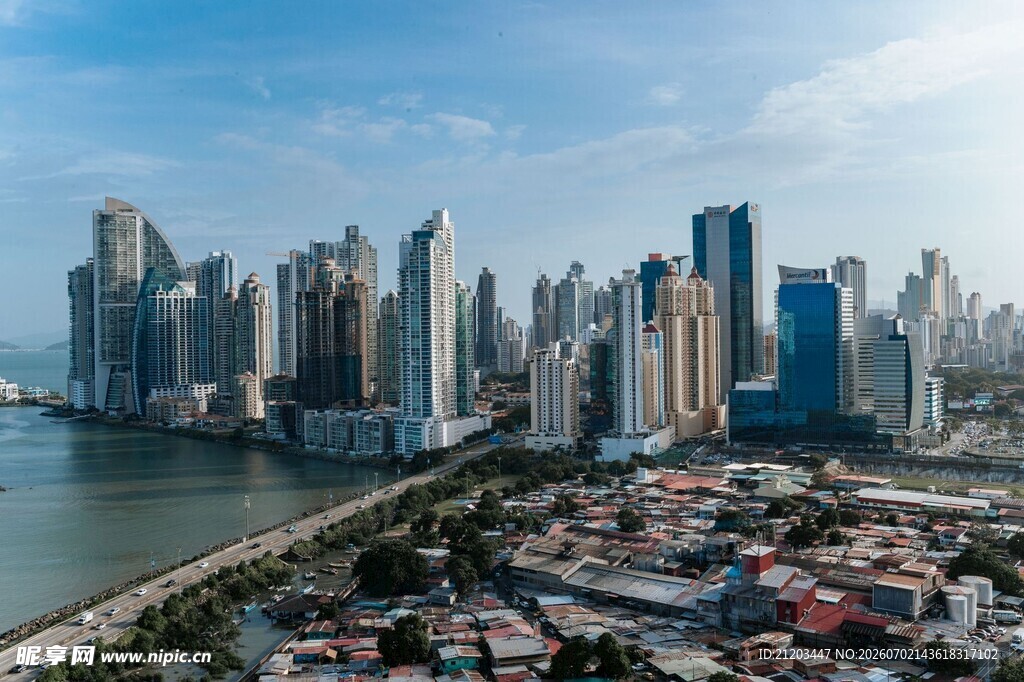 巴拿马城市天际线俯瞰