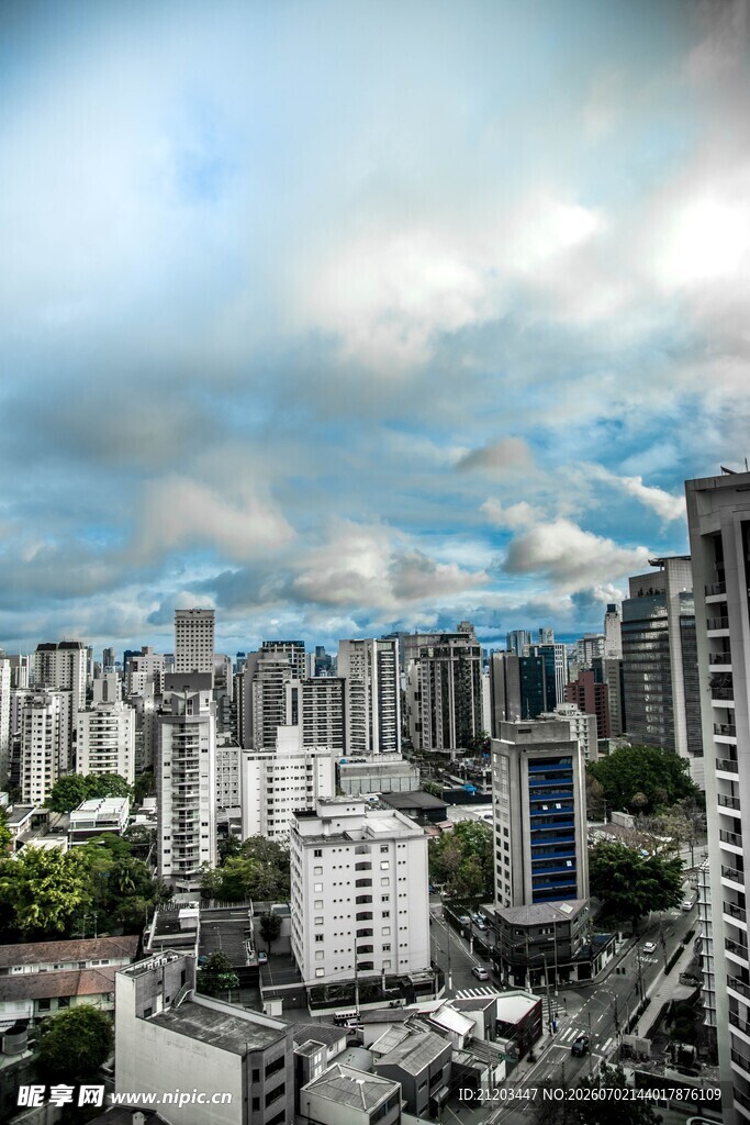 城市高楼天际线景观