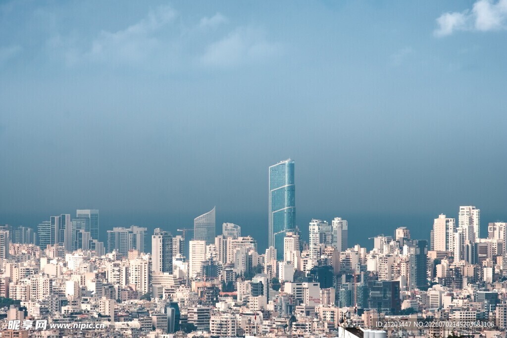 繁华都市天际线景观