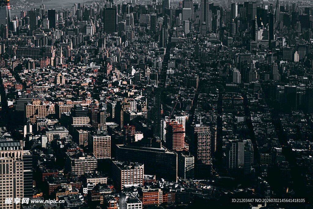 俯瞰繁华都市景致
