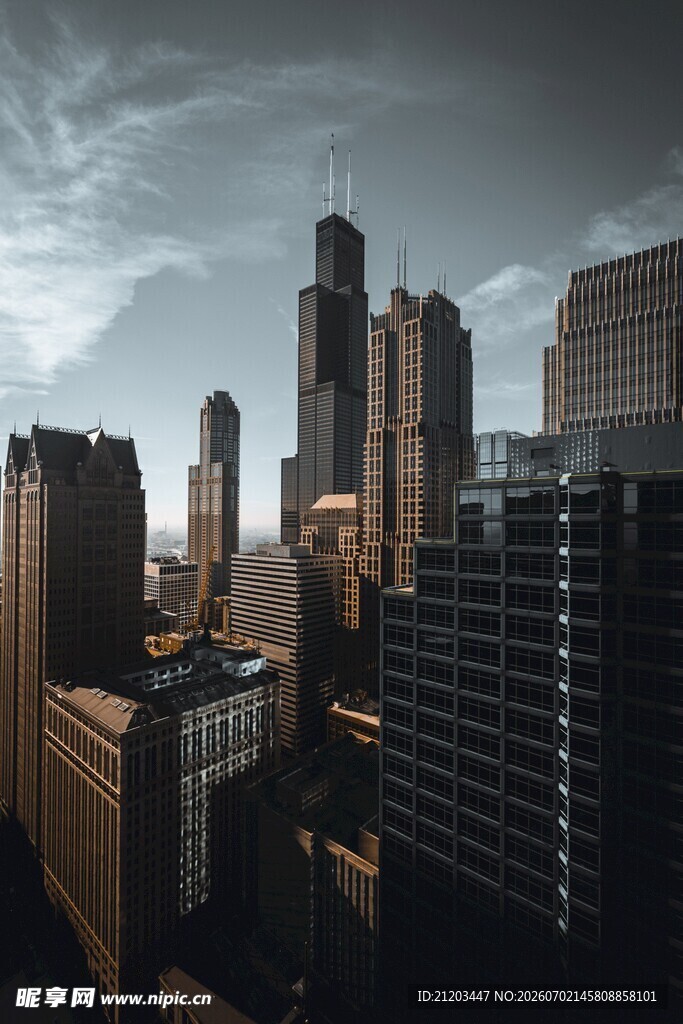 都市高楼天际线景观