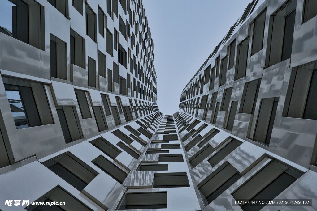 高楼林立的城市建筑景观