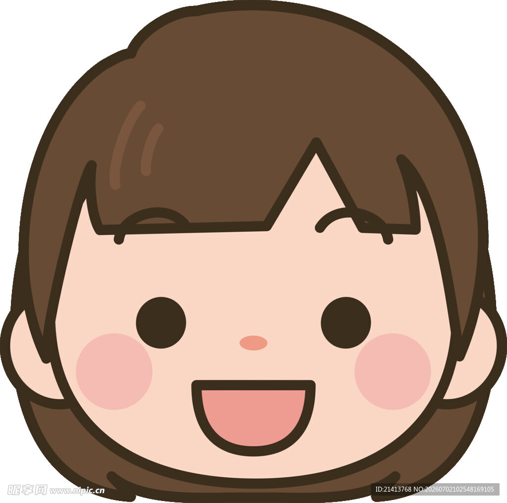 可爱微笑女孩头像
