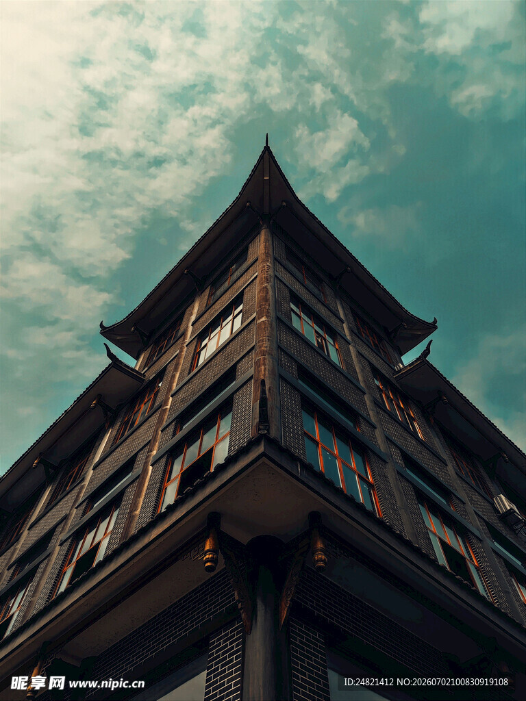 中式古建筑一角