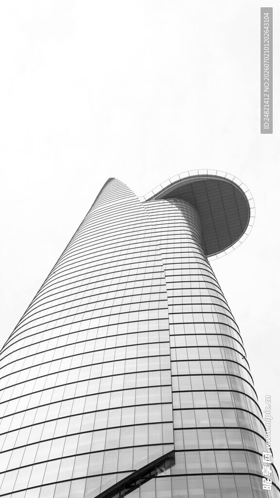 仰视摩天大楼建筑外观