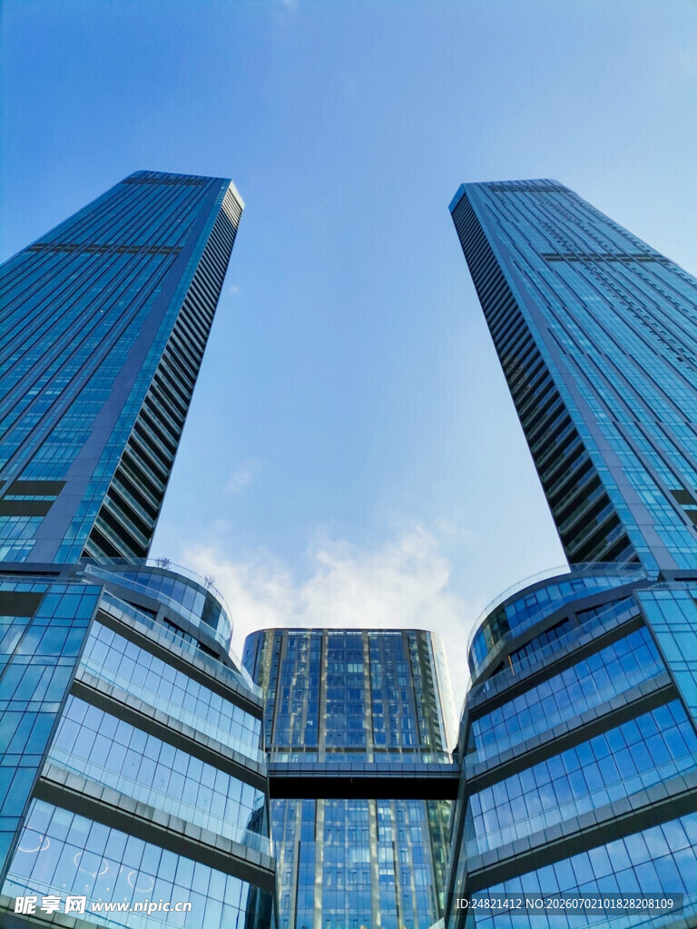 现代摩天大楼城市天际线