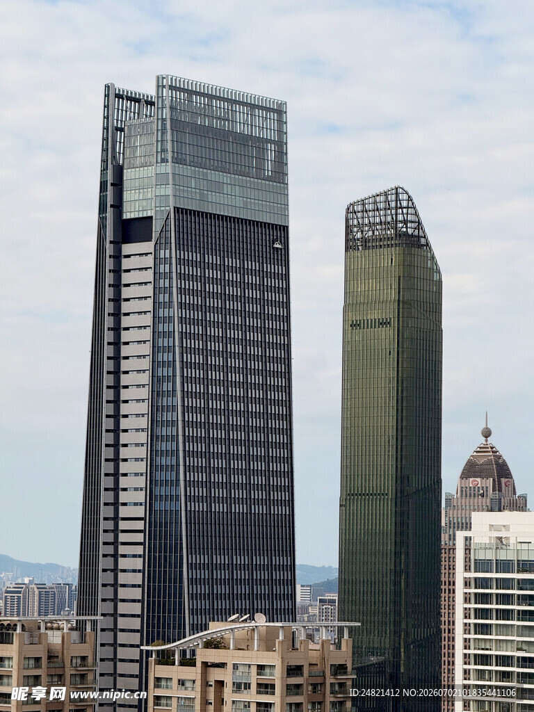 都市摩天大楼建筑群