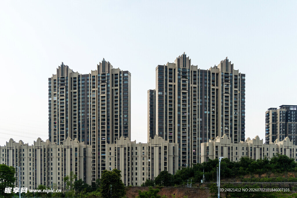 城市高层住宅建筑群景观