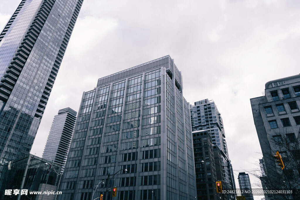 都市摩天大楼建筑群