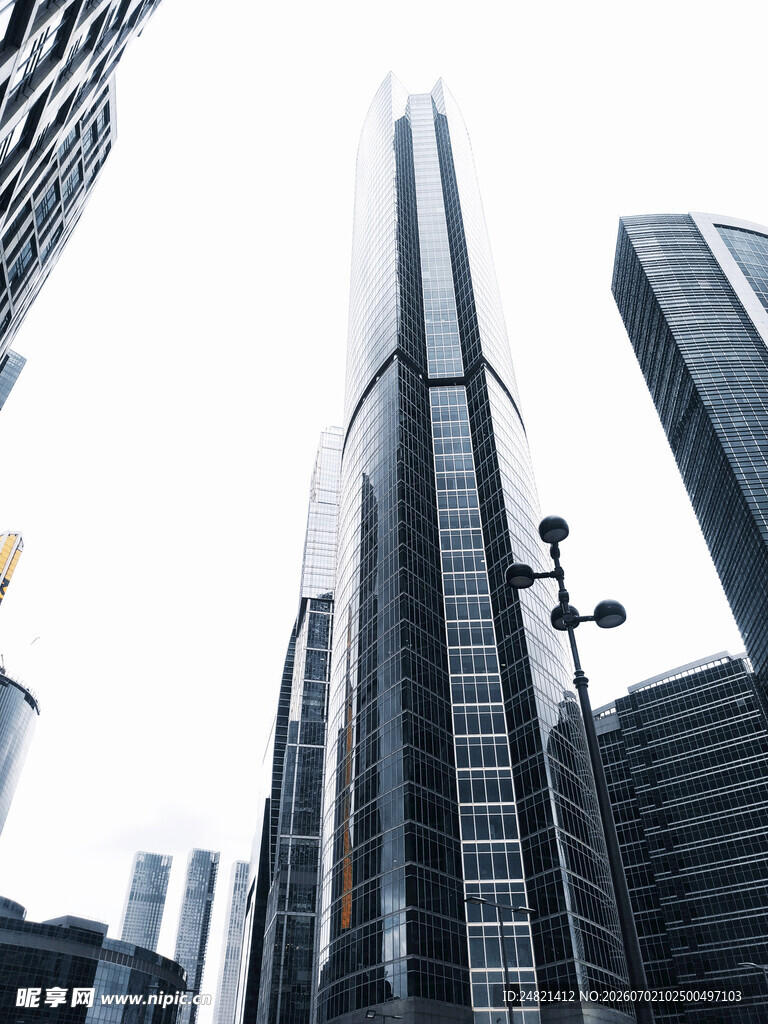 都市摩天大楼建筑群