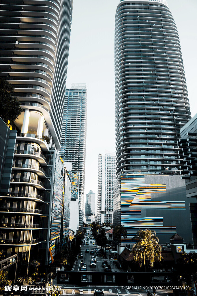 现代都市摩天大楼景观
