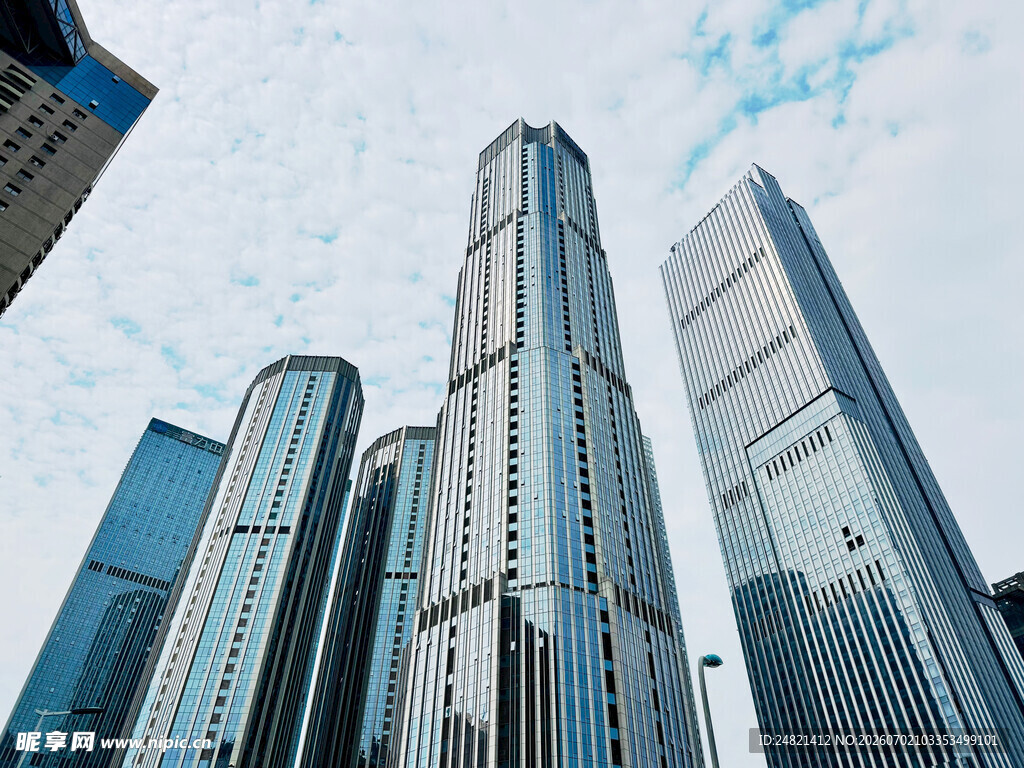 都市摩天大楼建筑群