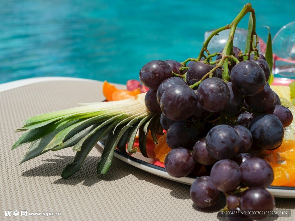葡萄 水果 拼盘 美食 摆盘 