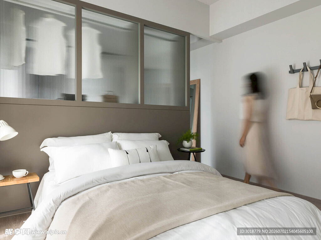 现代简约风卧室温馨场景