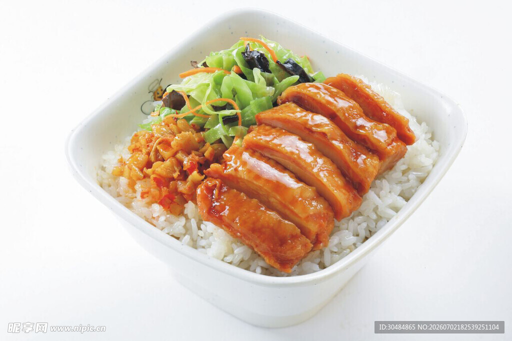 照烧鸡肉盖饭套餐