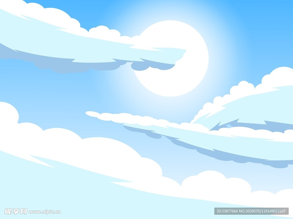晴空插画背景
