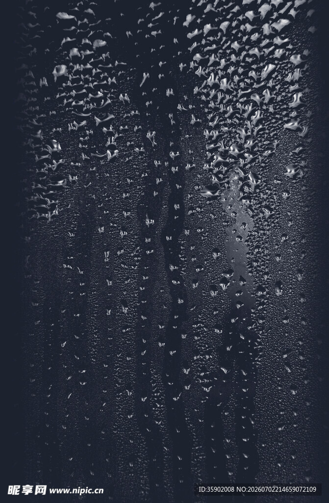 玻璃上的雨滴