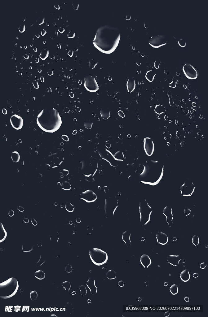 玻璃上的雨滴
