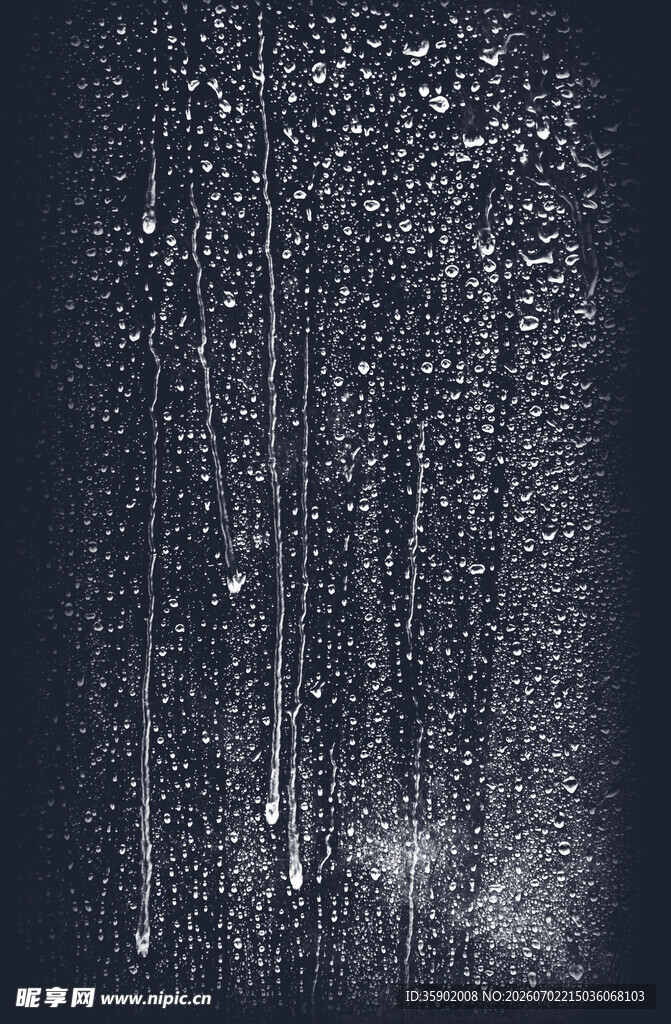 梦幻雨滴闪烁星光之景