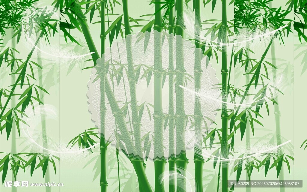 清新翠竹背景图