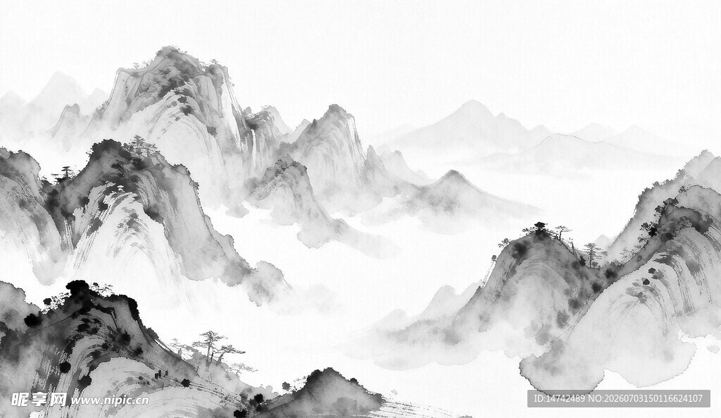 水墨山水背景