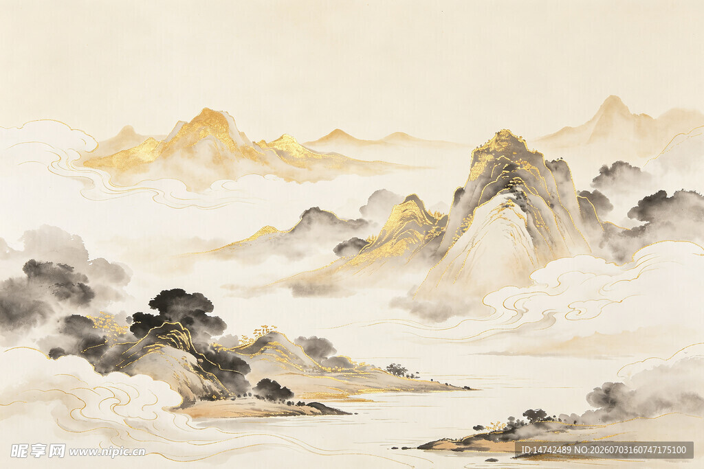 水墨山水背景