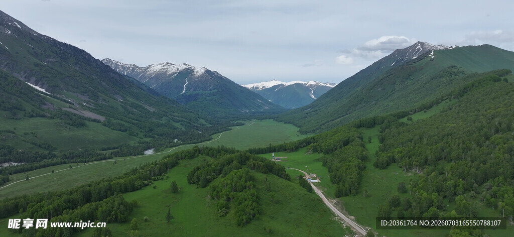 山间绿野公路风景