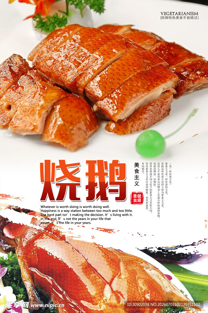 美味烧鹅诱人佳肴