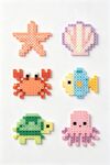 海洋生物元素像素风拼豆作品