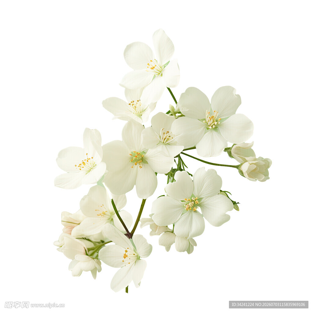 白色花朵特写